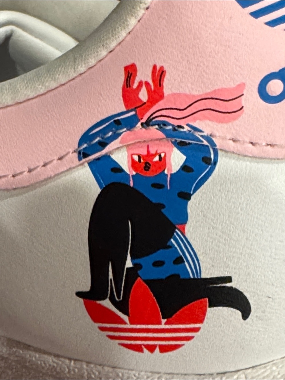Adidas Superstar Egle Zvirblyte White Pink Art Sneakers NWOB Size 9 - Picture 6 of 14